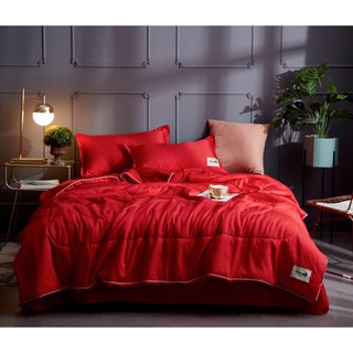 Bộ chăn ga gối lụa esme set 4 món trần bông chăn hàng nhập khẩu