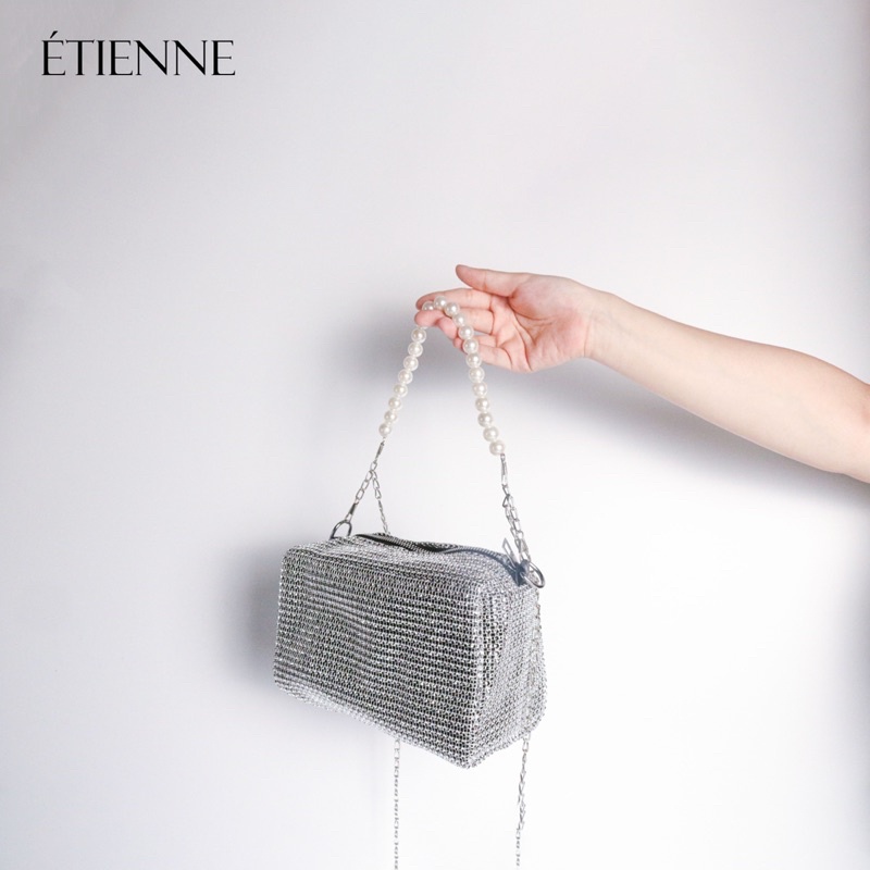 túi xách nữ đính hạt lấp lánh bling bling đeo chéo và xách tay đi dự tiệc siêu nổi bật