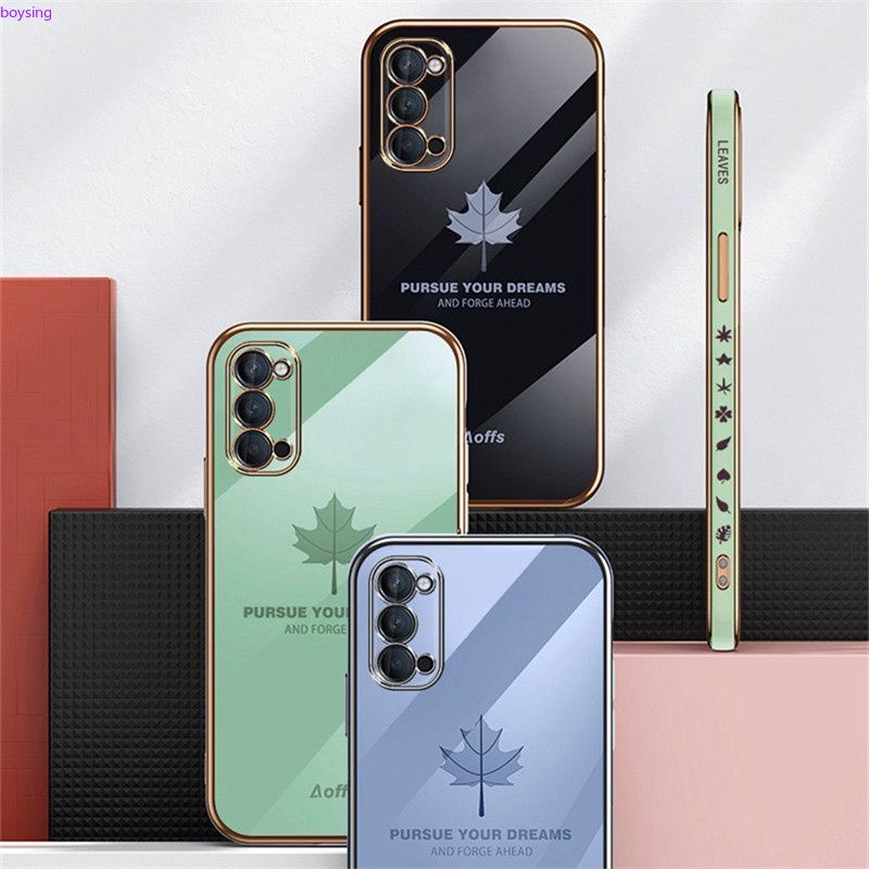 Ốp Điện Thoại Mạ Điện Họa Tiết Lá Phong Cho Samsung S10 S21 Plus Ultra note 10 20 Plus Ultra