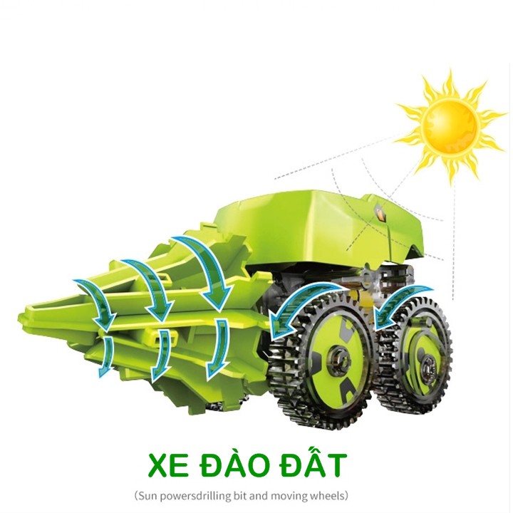 Bộ lắp ráp Transforming Solar Robot 4 in 1 dùng năng lượng mặt trời