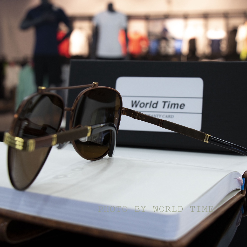 Kính mát nam cao cấp NN nâu full box, bảo hành 12 tháng, tròng Polarized cường lực, chống chói