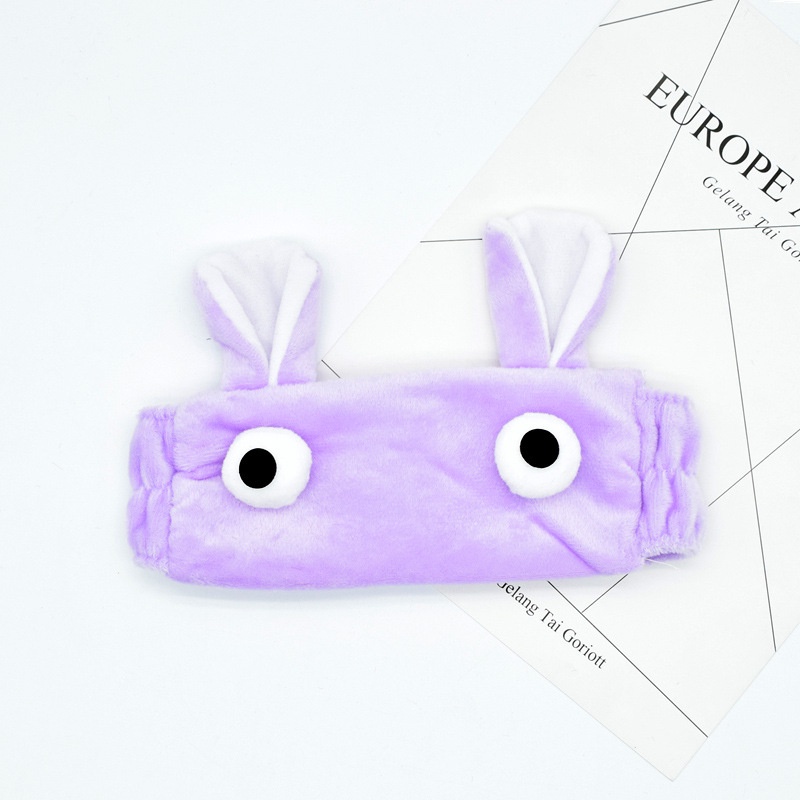 Băng đô rửa mặt / trang điểm phối tai thỏ/mắt lớn/mầm đậu xinh xắn kiểu Hàn Quốc cho nữ