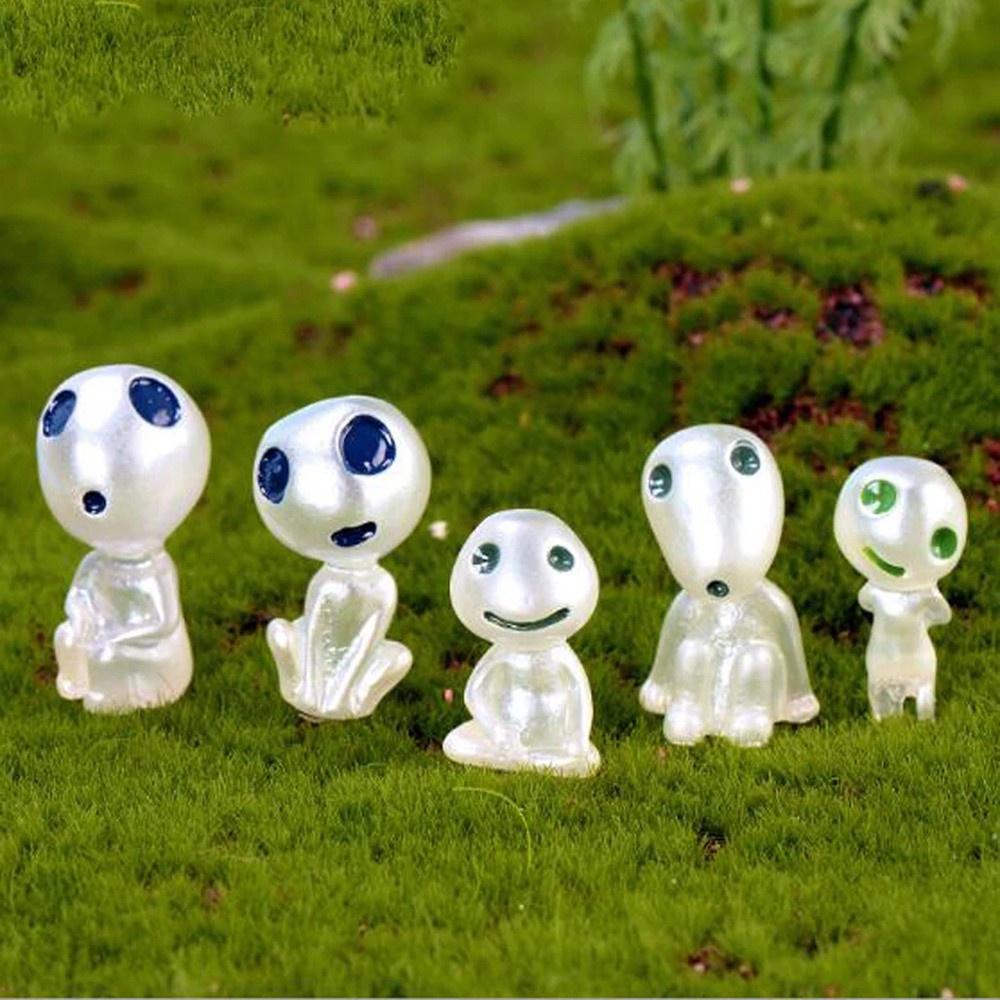 Set 5 Đồ trang trí Búp Bê Hoạt Hình Bằng Nhựa Resin Dạ Quang Phát Sáng Nhiều Màu Sắc Trang Trí Cây Bonsai Diy