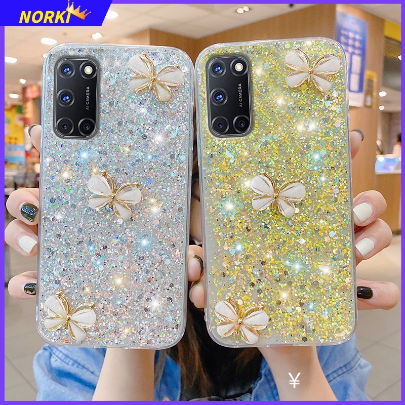 Ốp Điện Thoại Silicon Mềm Hình Bướm 3d Phối Kim Tuyến Cho oppo reno 10 10pro 8t 8 8z 7 7z 6 6z 5 5pro 5f reno 4 4f