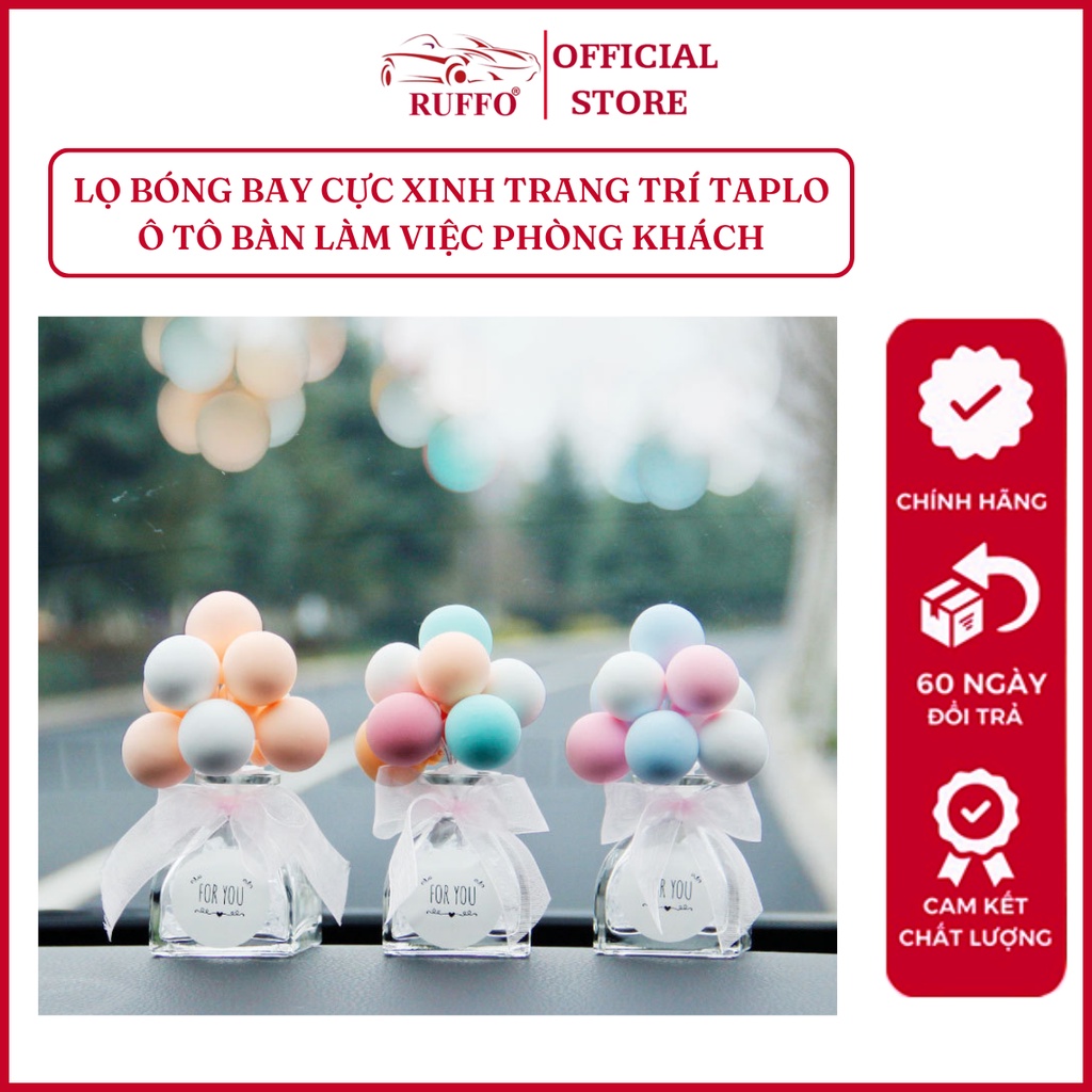 Lọ Bóng Bay Trang Trí Taplo Ô Tô Bàn Làm Việc Phòng Khách Phòng Ngủ - Phụ Kiện Xe Hơi Ruffo Cao Cấp Sang Trọng Giá Rẻ