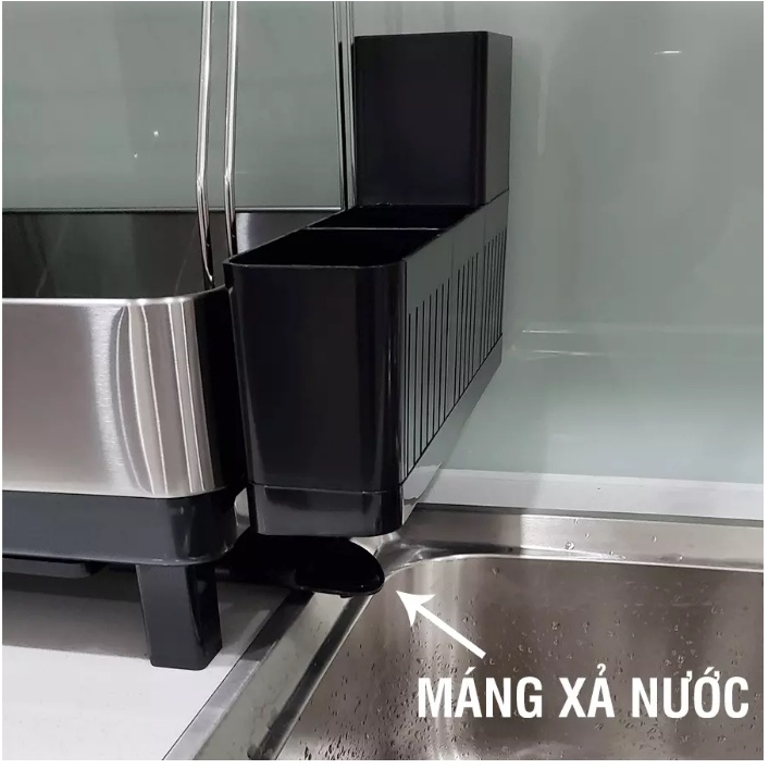 Kệ úp chén bát inox 304 loại 2 tầng INOHA có giá để bát VKIT KB01