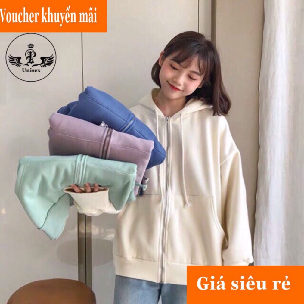 [PHUOHA99K] Áo Khoác Nỉ Trơn Form Rộng Unisex , Áo Hoodie Trơn Form Rộng Dây Kéo ( kèm ảnh ,video thật shop tự quay ) | BigBuy360 - bigbuy360.vn