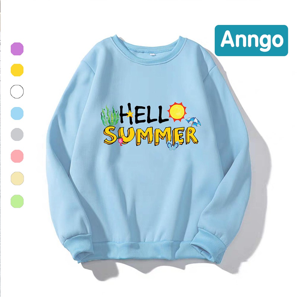 [FREESHIP_50K] Áo sweater nam nữ in hình Summer  - DS115, chất nỉ dày dặn, hợp làm áo cặp AnNgo