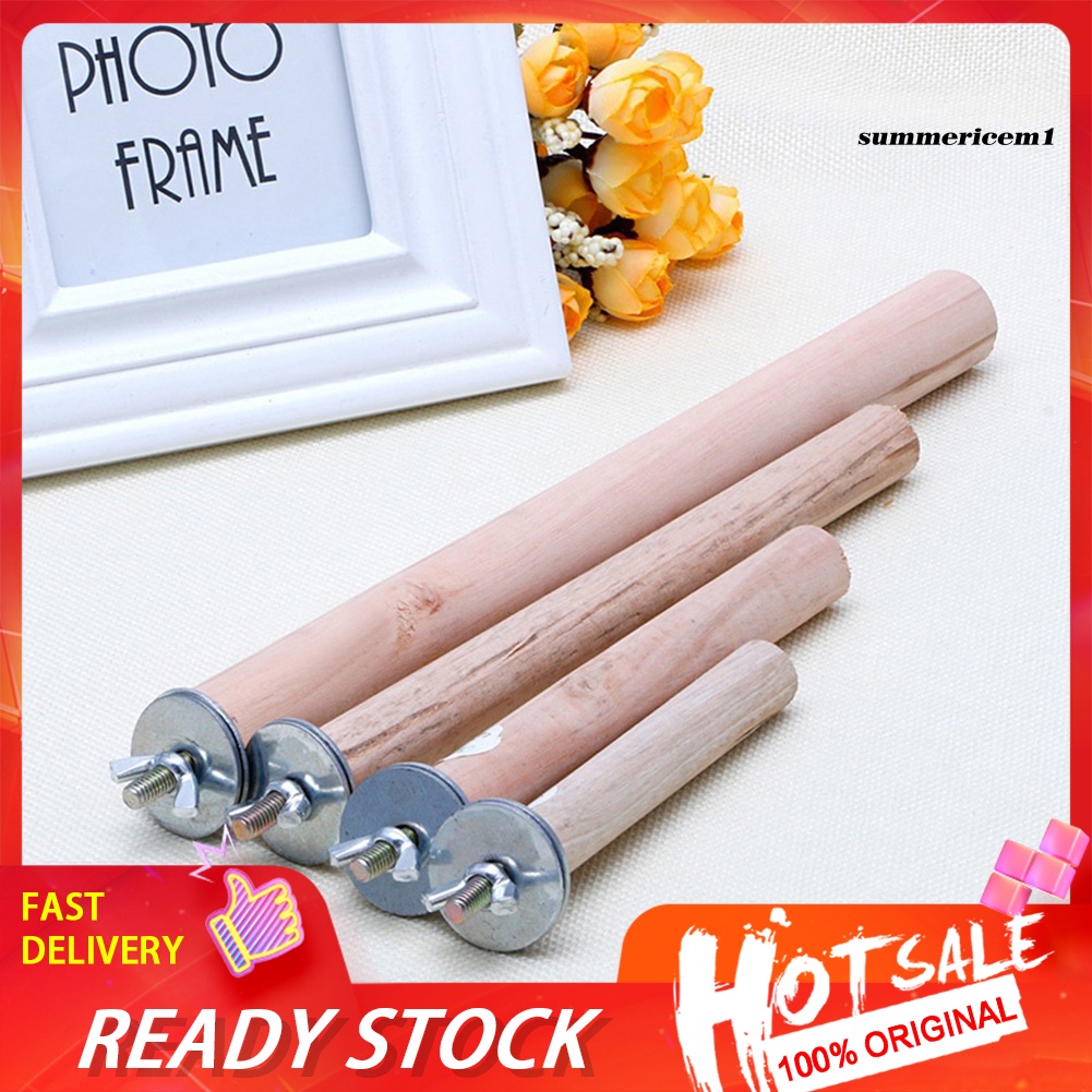 Thanh đứng bằng gỗ gắn lồng chim vẹt/hamster