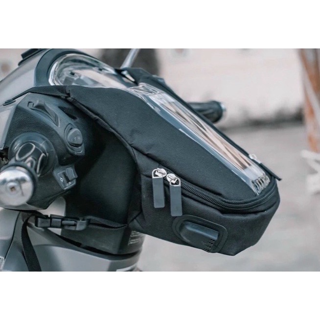 Túi Grab Gắn Đầu Xe Máy Chạy Ship sử dụng ngoài trời Xem Google Map, Chứa Đồ cực tiện lợiwbs