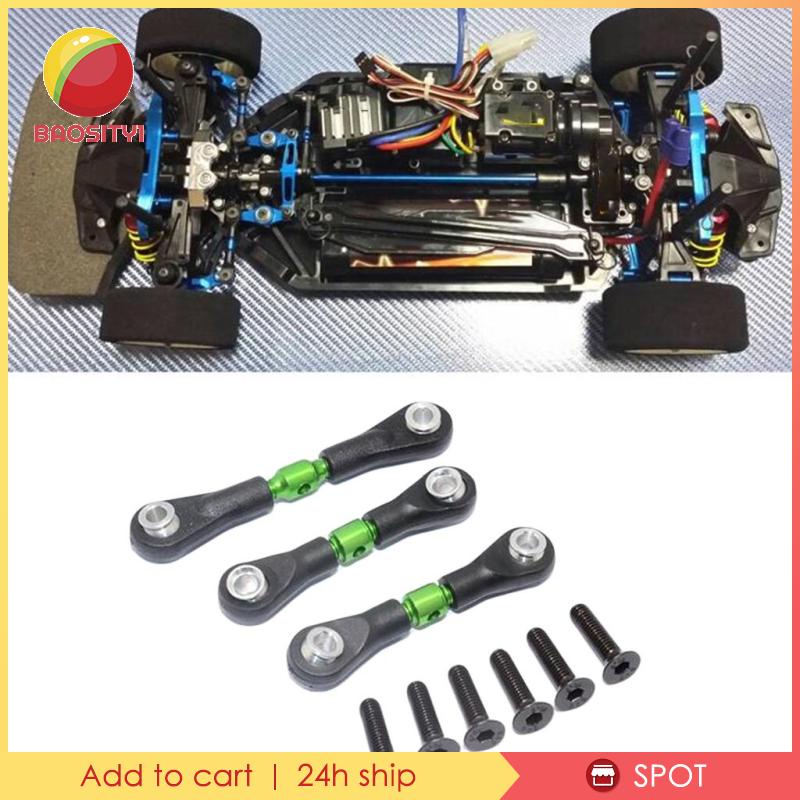 Bộ 3 Thanh Kéo Kim Loại Màu Xanh Lá Cây Cho Xe Điều Khiển TT02 TT02T RC