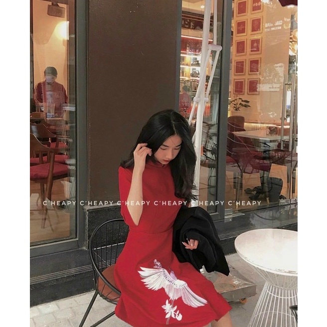 Đầm Thêu Hạt Bigsize 55kg Đến 100kg (M/L/XL/XXL)( đầm tết )