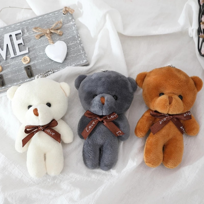 Gấu teddy nhồi bông mini đáng yêu cỡ 12cm