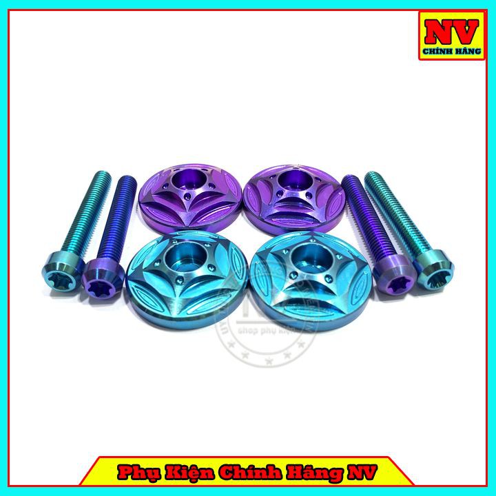 Combo Gù Tay Lái GR5 Titan Kèm Ốc Gắn Cho Mọi Loại Xe