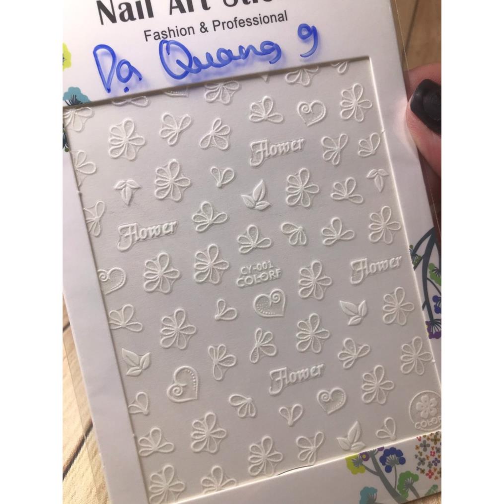 Hình dán móng tay DẠ QUANG SỐ 9