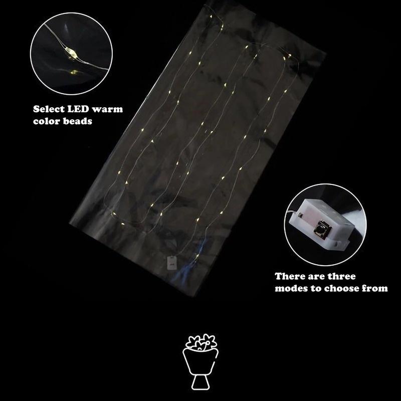 Giấy Bóng Đèn Led Chống Thấm Nước 60X60Cm Trang Trí Bó Hoa Tiện Dụng