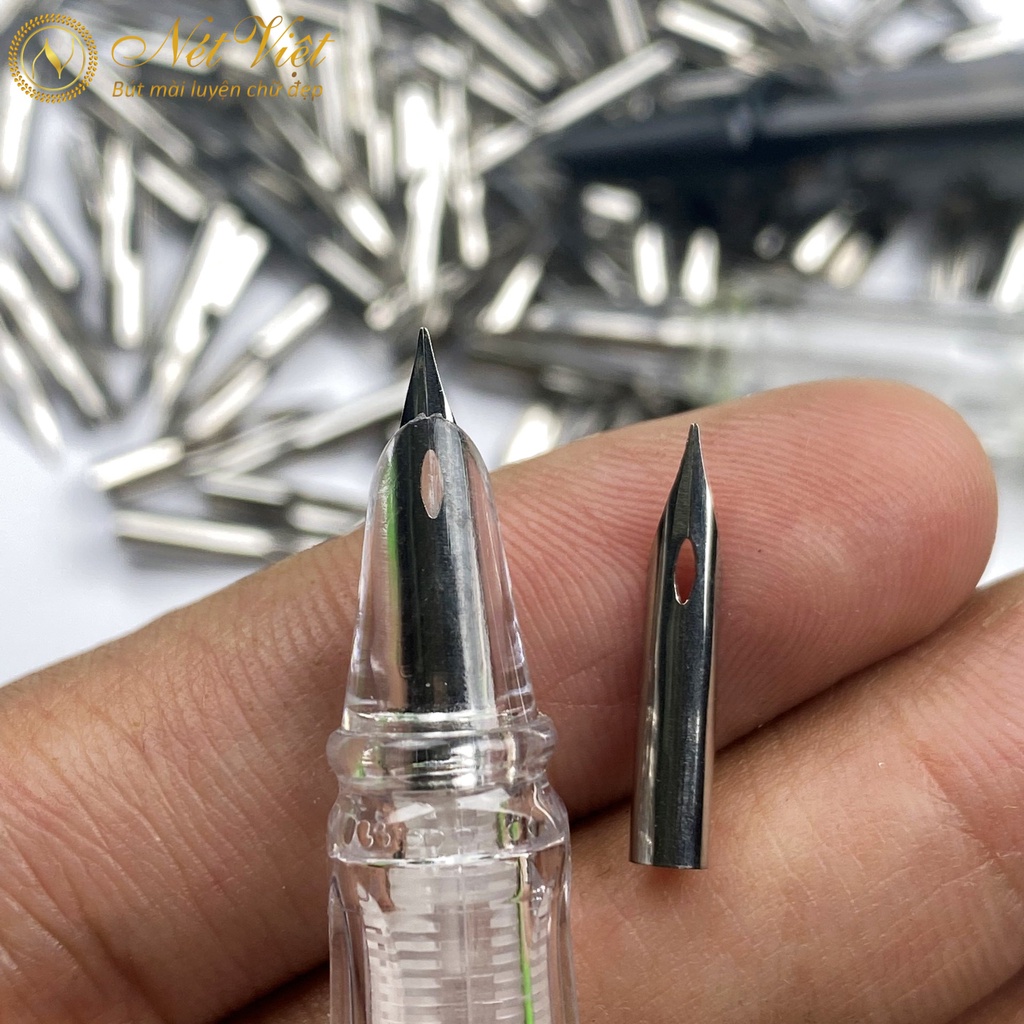 Ngòi kim tinh lá tre không rỉ thay bút thầy Ánh 048 , 058 , 068 pro và các mẫu bút ngòi kim lá tre