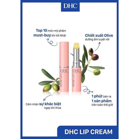 Son dưỡng môi không màu DHC Lip Cream Nhật Bản