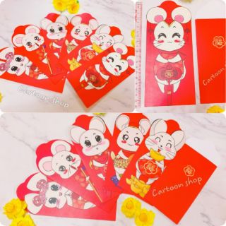 Bịch 6 bao lì xì chuột dễ thương Tết 2020