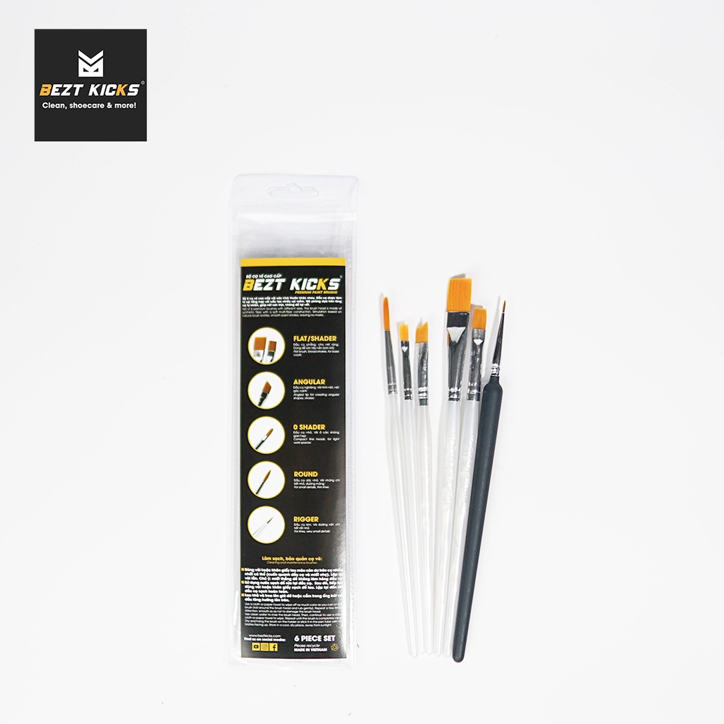 Bộ 6 cọ vẽ cao cấp Bezt Kicks Premium Paint Brush