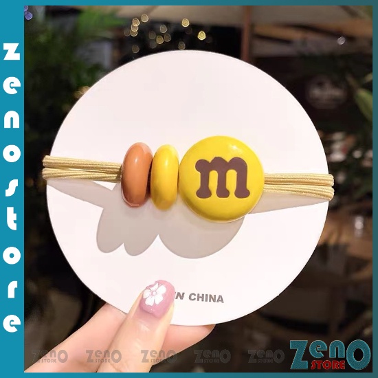 Set 5 dây buộc tóc chữ M, Dây Cột Tóc, Chun Buộc Tóc Nhiều Màu PT31