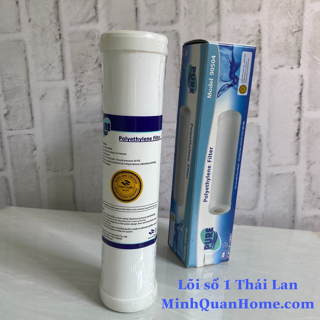 Bộ 3 lõi lọc Pure 123 Thái lan ❤️NHẬP KHẨU CHÍNH HÃNG Pure Thái Lan❤️ Bộ lọc thô máy RO, ion kiềm