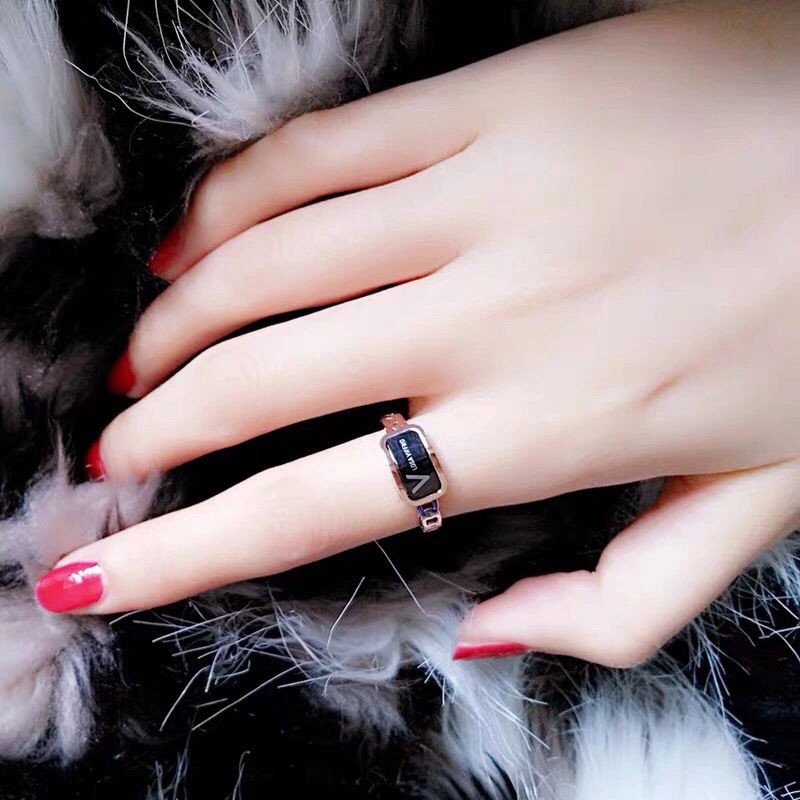 [Non-allergic and non-fading] Rose gold ring female tail ring index finger ring joint ring couple girlfriend ring v