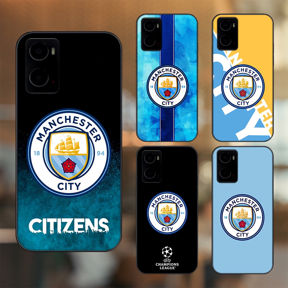 Ốp lưng Oppo A76 viền đen in hình Manchester City MC