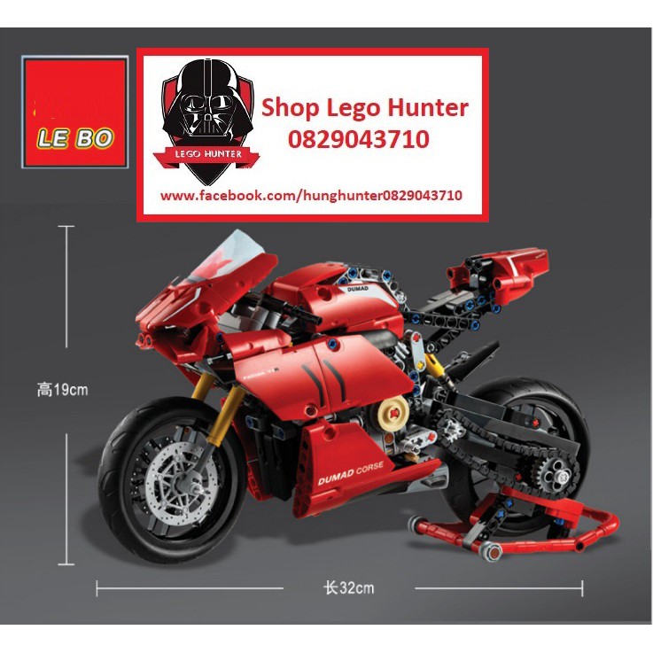 Lego Technic Ducati Panigale V4 R Xe máy PKL 764 chi tiết