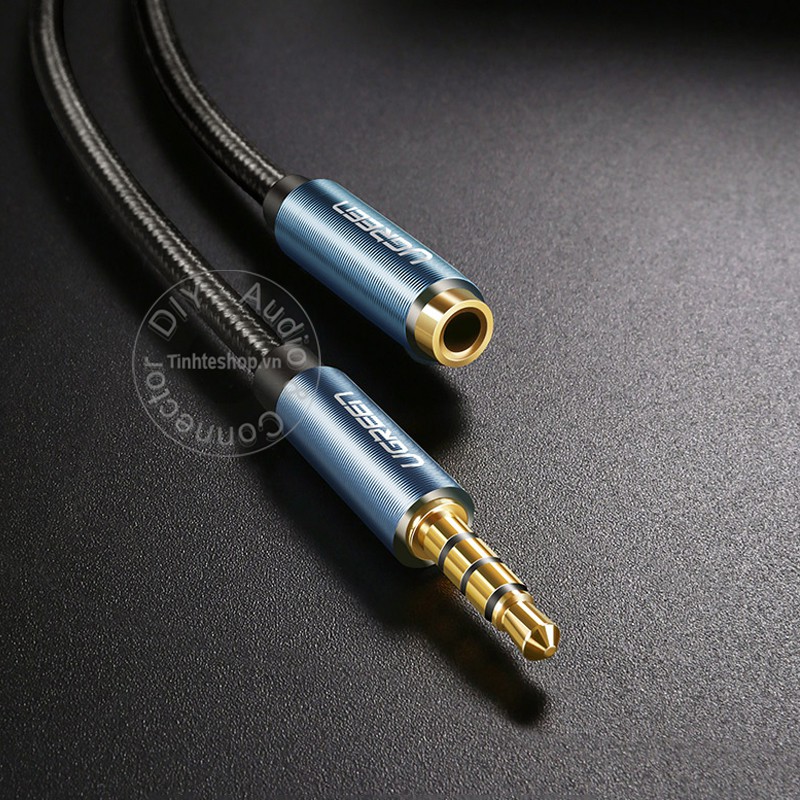 Cáp âm thanh 3.5mm 4 nấc TRRS nối dài 1 mét 1.5 mét Ugreen - Cáp nối dài dây tai nghe cả micro và audio