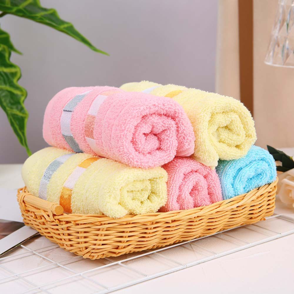 Khăn lau mặt chất liệu cotton mềm thấm hút tốt nhiều màu sắc