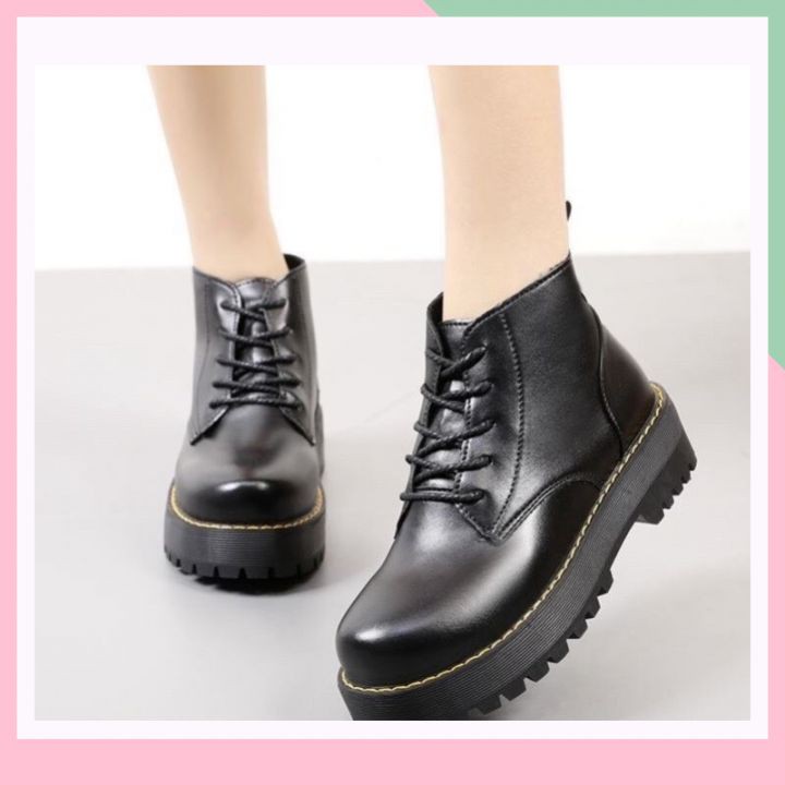 Giày Boots Chiến Binh Mẫu Mới, Giày Boot Cổ Cao Cosplay, Bốt nữ Hàn Quốc