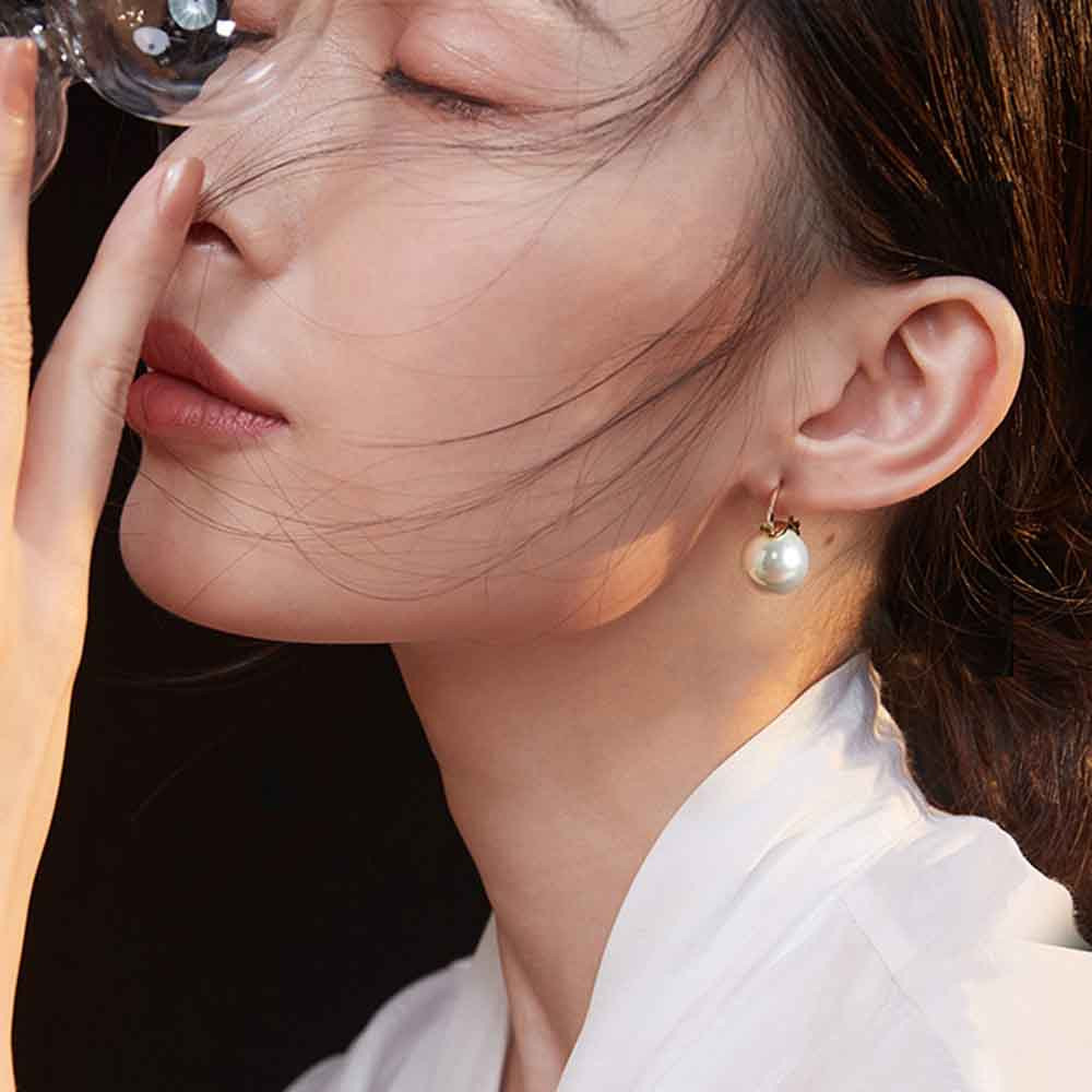 Bông Tai Nữ Đính Ngọc Trai S925 Phong Cách Hàn Quốc Yanqueens Đồ trang sức