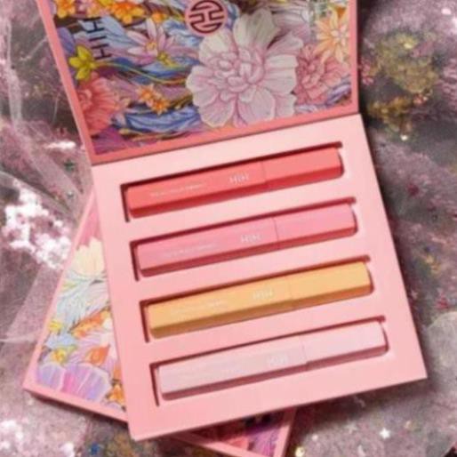 hoahoa-    Bộ 4 cây son kem lì kháng nước lâu trôi thương hiệu HIH