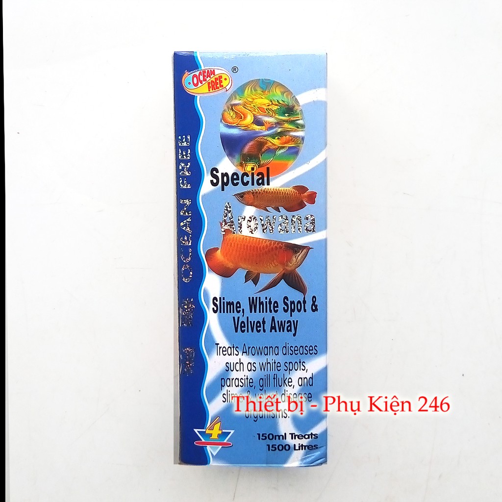 Chai số 4 : Special Arowana Slim(Rận, Đốm trắng,sán mang cá, nấm Velvet ) thuốc chữa bệnh cho cá rồng