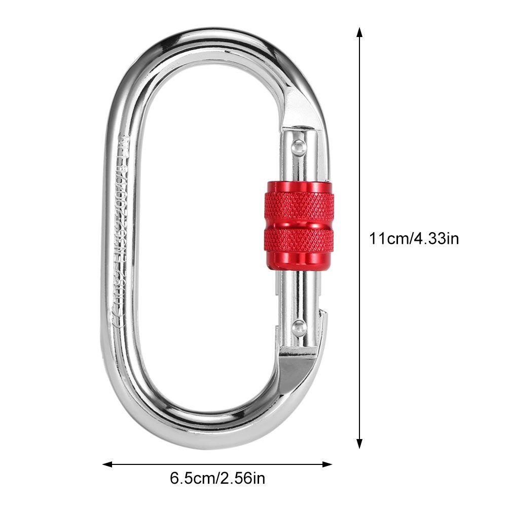 Móc Khóa Carabiner Hình Chữ D Bằng Hợp Kim Nhôm An Toàn Cho Leo Núi