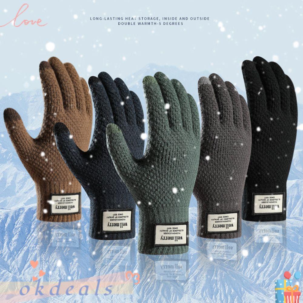 Găng Tay Công Sở Thu Đông Dày Dặn Ấm Áp Có Thể Dùng Màn Hình Cảm