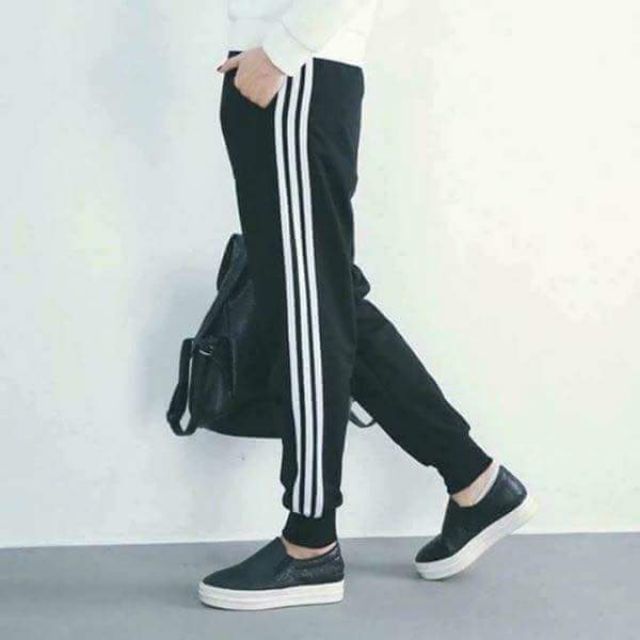 Quần Thể Thao Jogger 3 sọc - Chất Thun Poly 2 da không nhăn KHÔNG XÙ LÔNG