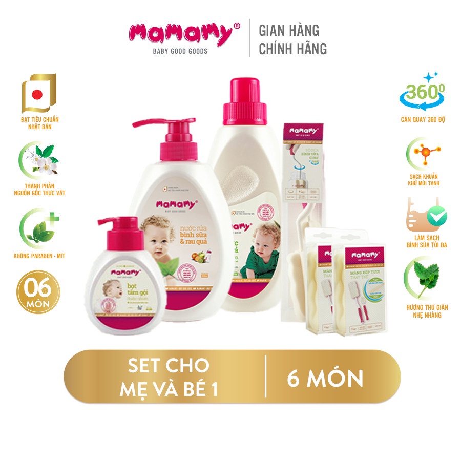 Set sản phẩm 1 dành cho Mẹ và bé Mamamy