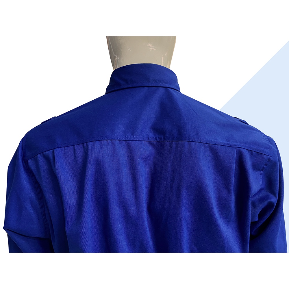 Quần Áo Bảo Hộ Lao Động Nam Nữ Kaki Dài Tay Loại Dày Dặn Màu Xanh Đậm Ocean Uniform