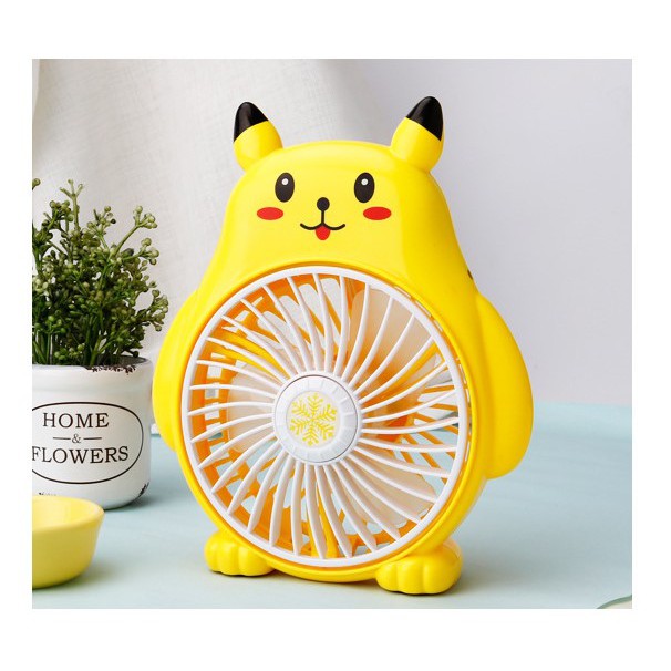 Quạt sạc USB mini để bàn hình Pikachu