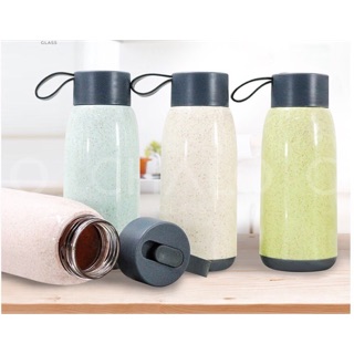 Chai thuỷ tinh 350ml bọc nhựa lúa mạch