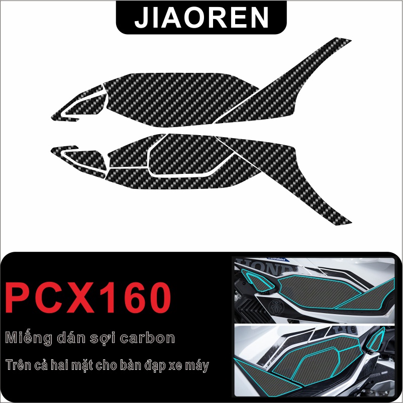 Miếng dán sợi carbon Đối với Honda PCX 160 Dán xe máy Đề can chống thấm toàn thân Màng bảo vệ