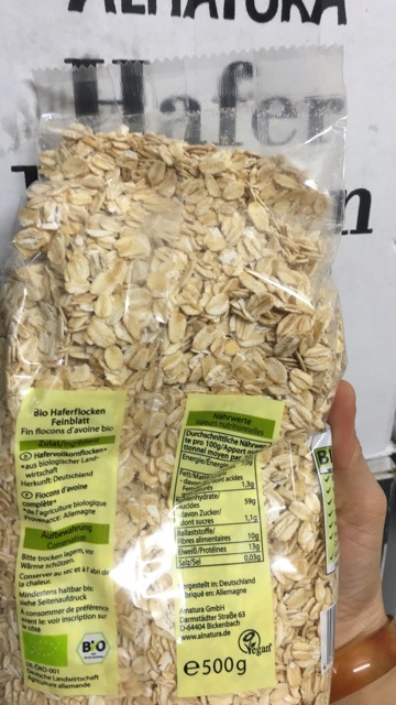 500g Yến Mạch Đức Hafer Flocken Cán dẹt