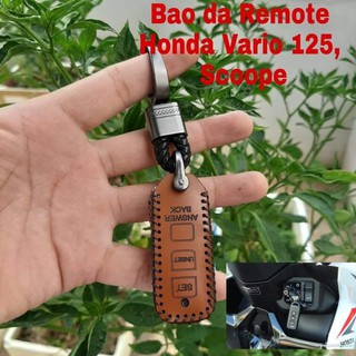 Bao Da Remote Honda Vario 125, Scoopy handmade da thật, bảo hành 2 năm
