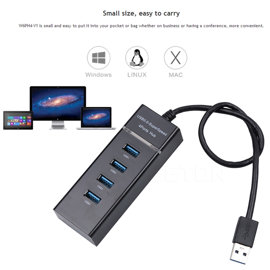 Bộ Chia 4 Cổng USB 3.0 O Tốc Độ Cao Chia 3 Cổng USB / Bộ Chuyển Đổi Tự Động / SUPe Với Windows / Surface Pro / Laptop / Điện Thoại Di Động HDD