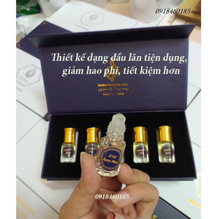 Tinh dầu nước hoa dubai nam, tiện lợi khi sử dụng chai dạng lăn 4ml