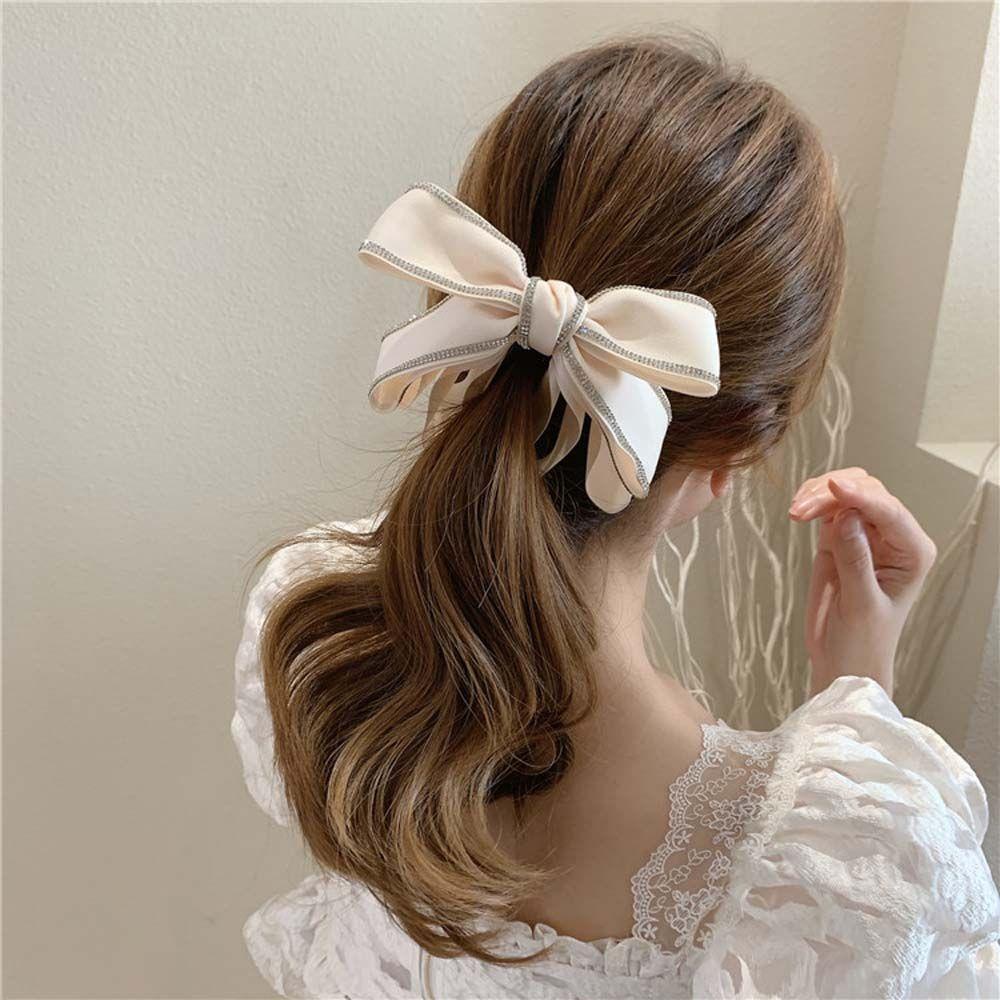 Kẹp Tóc Đuôi Ngựa Phong Cách Retro Thanh Lịch Cho Nữ Giá Đỡ|Kẹp Tóc Phong Cách Hàn Quốc Xinh Xắn Cho Nữ