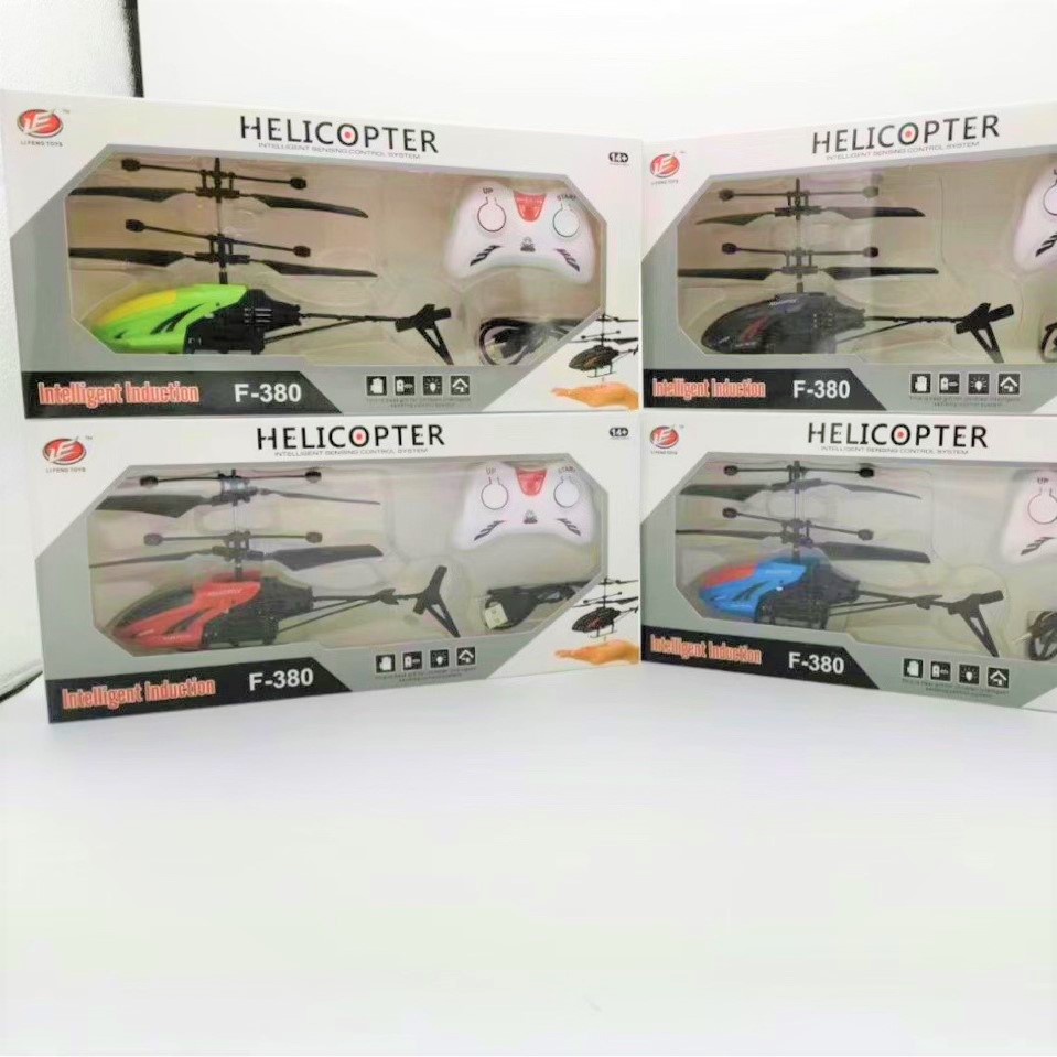 Máy bay trực thăng điều khiển từ xa đồ chơi trẻ em cảm ứng bằng tay có đèn LED mini Pin sạc siêu bền