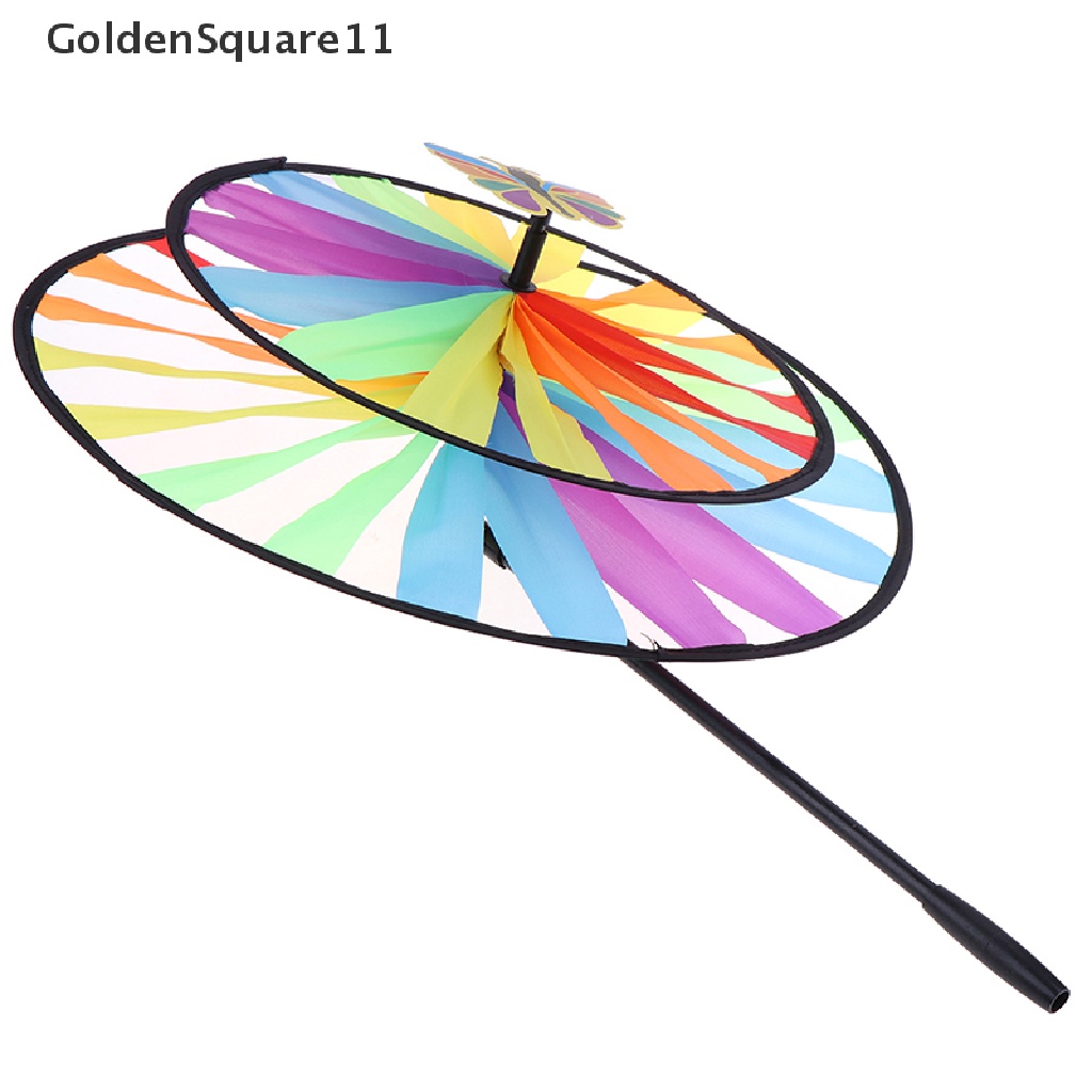 [Goldsquare11] Chong Chóng Hai Lớp Nhiều Màu Sắc Trang Trí Vườn Đồ Chơi Trẻ Em